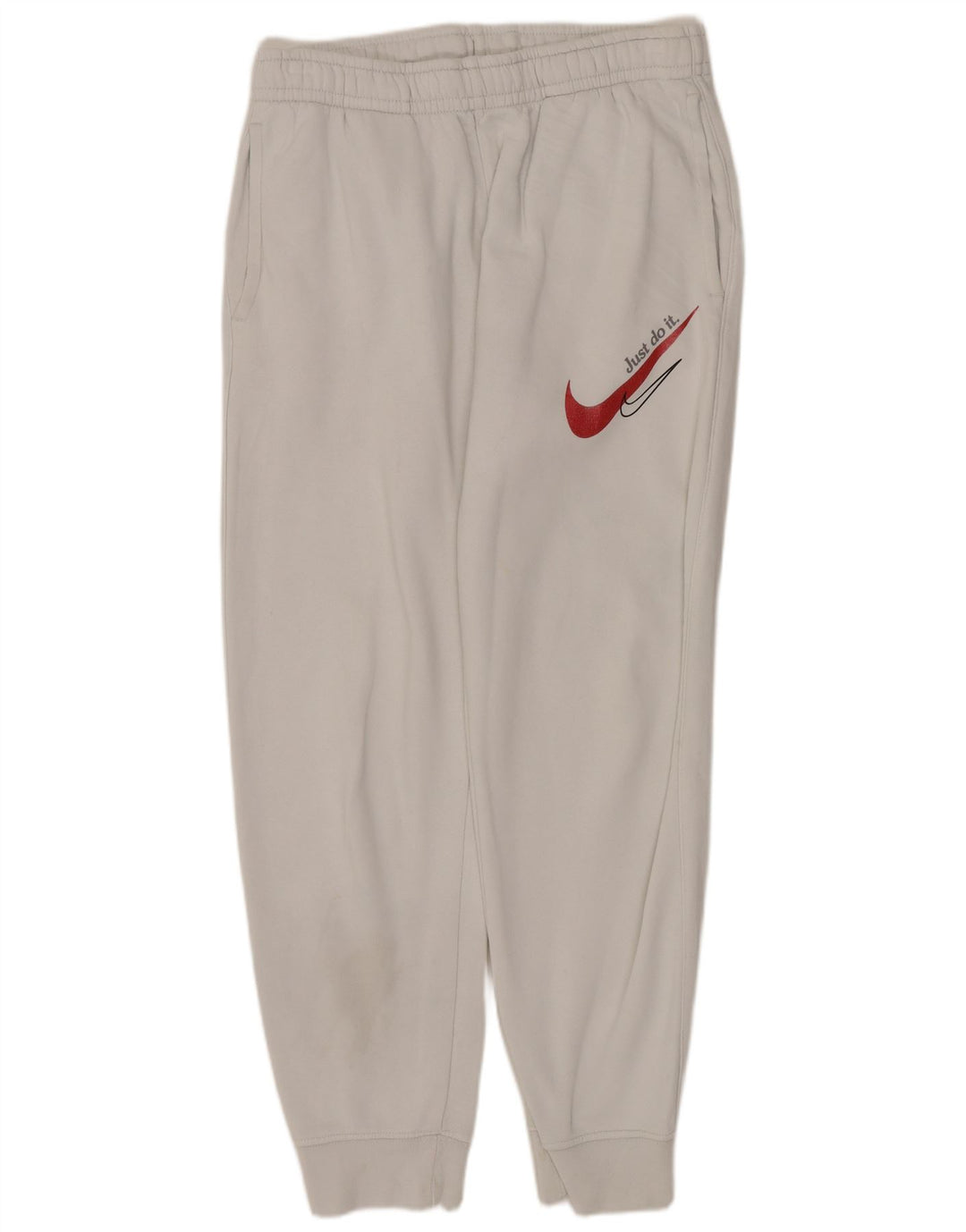 Nike Hombre Pantalones De Chándal Gráfico Joggers Pequeño Algodón Blanco