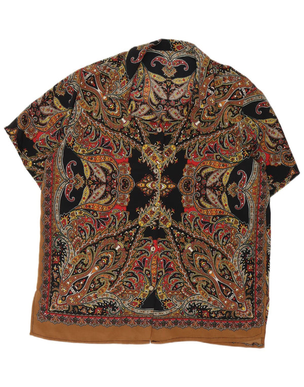 Vintage Womens Short Sleeve Shirt UK 18 XL Multicoloured Paisley