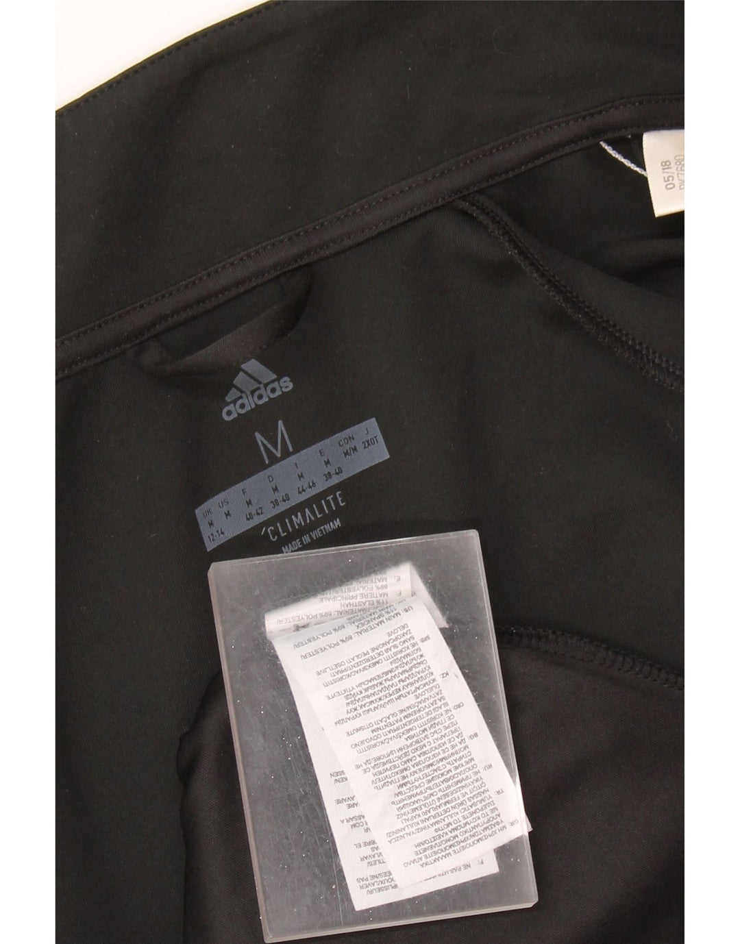 ADIDAS Mujer Climalite Chándal Top Chaqueta Reino Unido 12/14 Mediano Negro