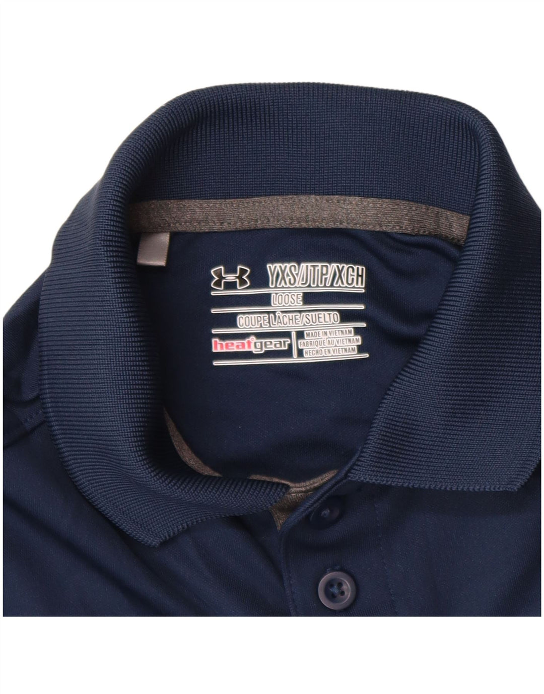 UNDER ARMOUR Polo Heat Gear para niños 6-7 años XS Azul Marino