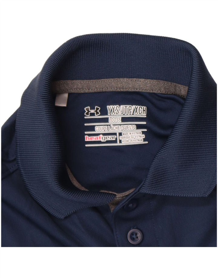 UNDER ARMOUR Polo Heat Gear para niños 6-7 años XS Azul Marino