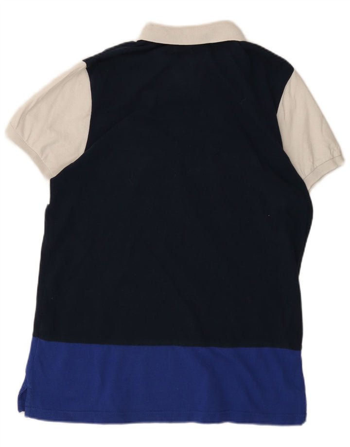 ELLESSE Polo gráfico para hombre de algodón con bloques de color multicolor mediano