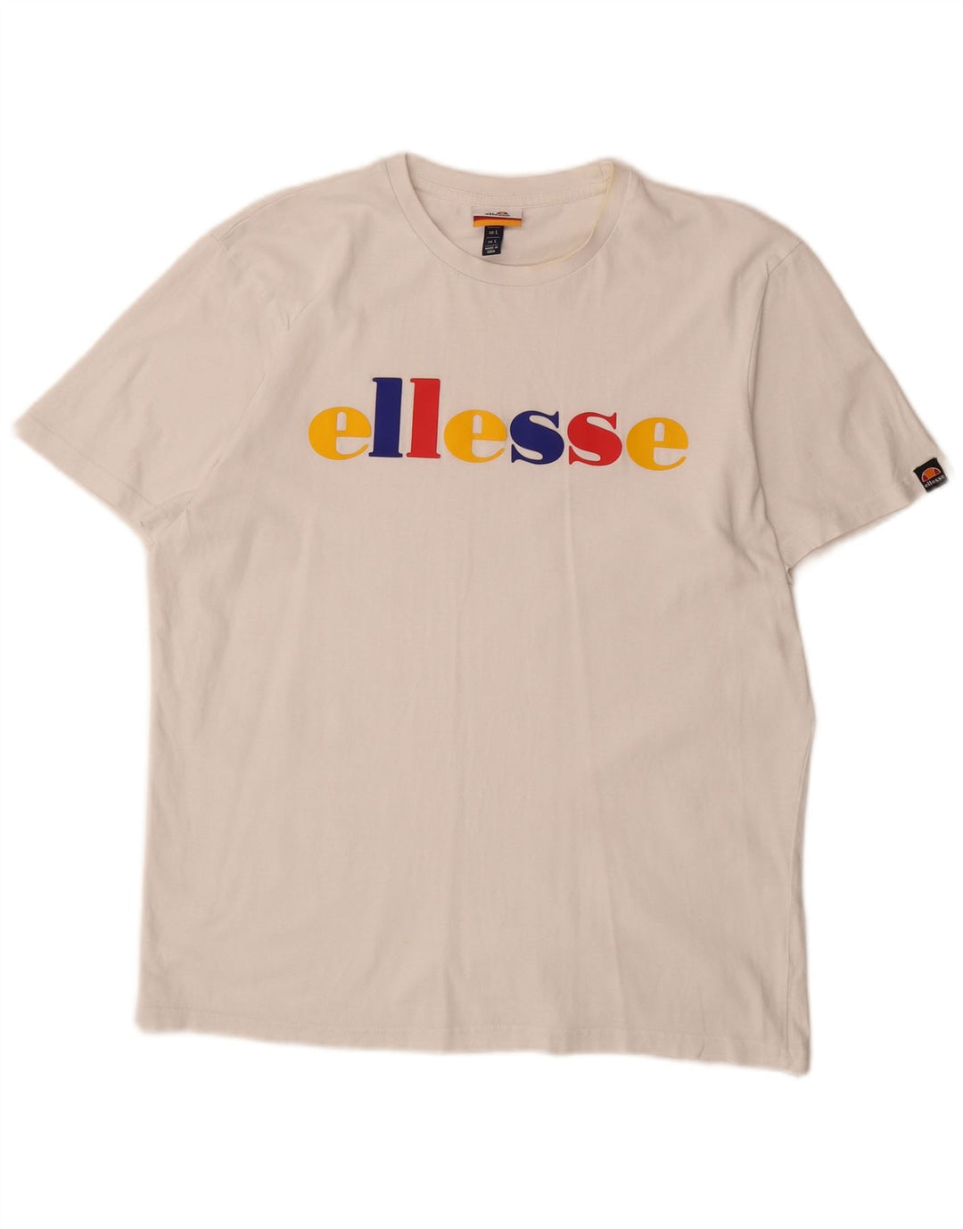 ELLESSE Camiseta gráfica para hombre Top grande blanco