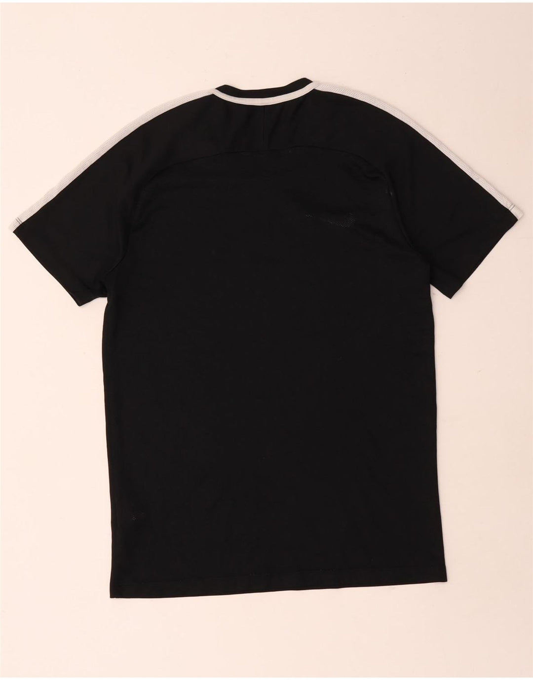 Camiseta Nike Dri Fit para hombre Top medio negro color block Poliéster