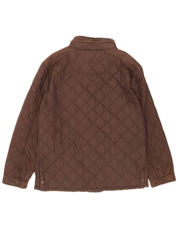 Chaqueta acolchada con capucha para hombre Fat Face UK 42 XL Algodón marrón