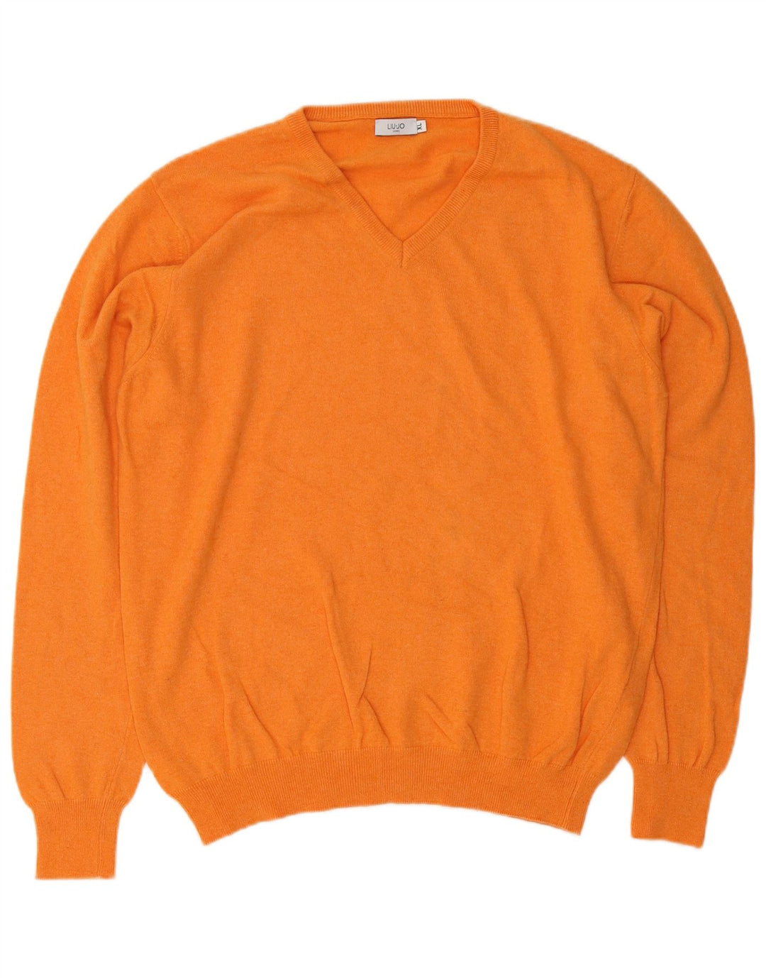 Liu Jo Jersey con Cuello en V para Hombre XL Lana Naranja