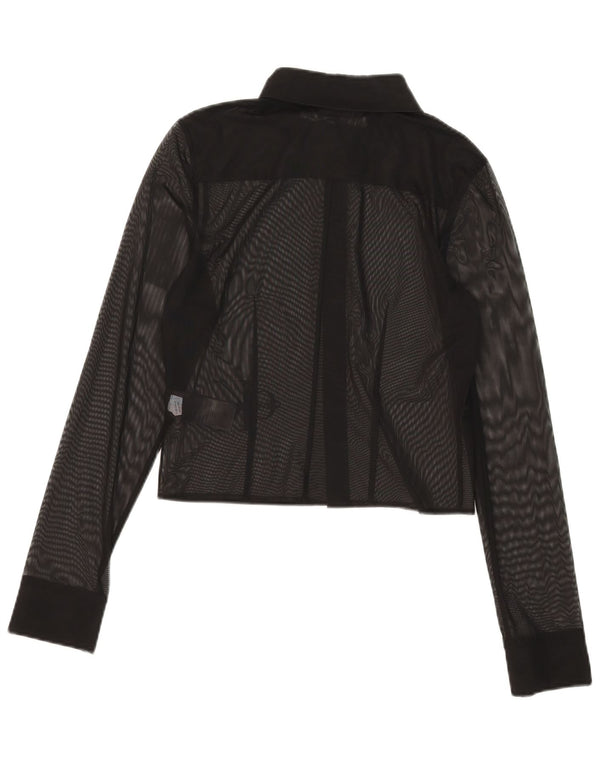 Calvin Klein Jeans Blusa gráfica para mujer UK 10 Small Negro