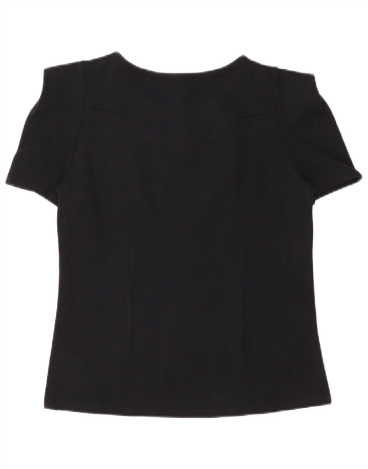 ZARA Mujer Blusa Top UK 40 Medio Azul Marino