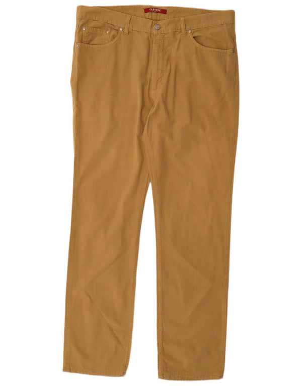 Carrera Mens 700 Pantalones Casuales Rectos IT 54 2XL W38 L32 Algodón Beige