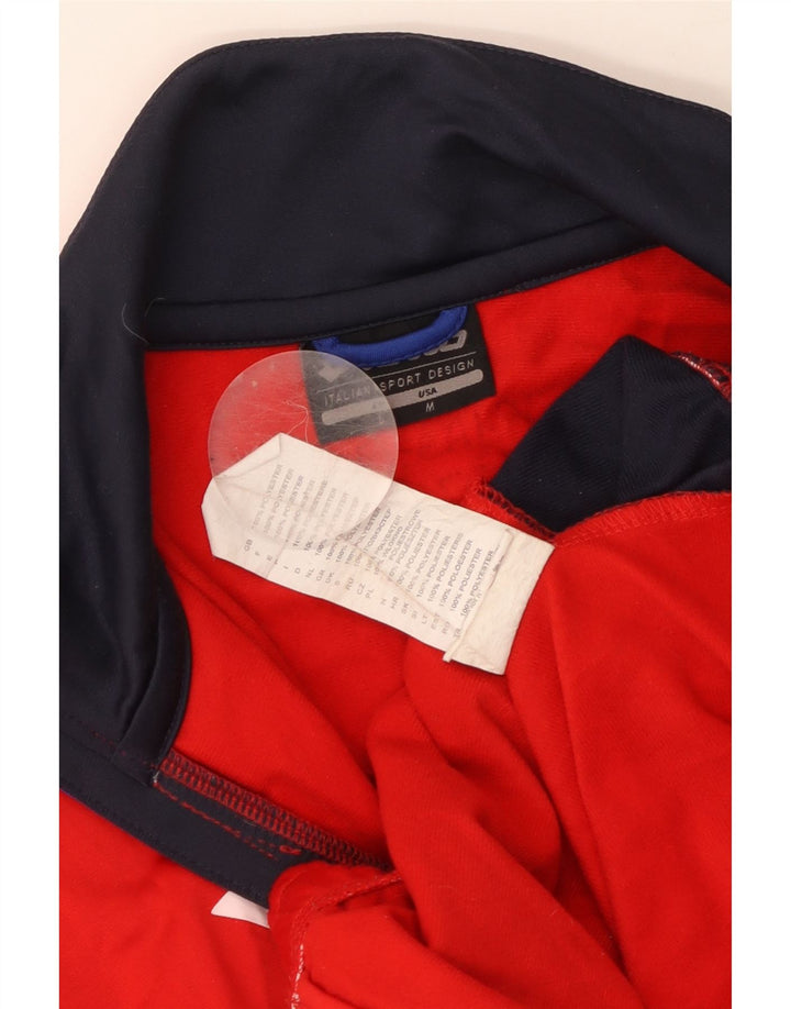 LOTTO Chaqueta superior de chándal con gráfico para hombre Poliéster con bloques de color rojo medio