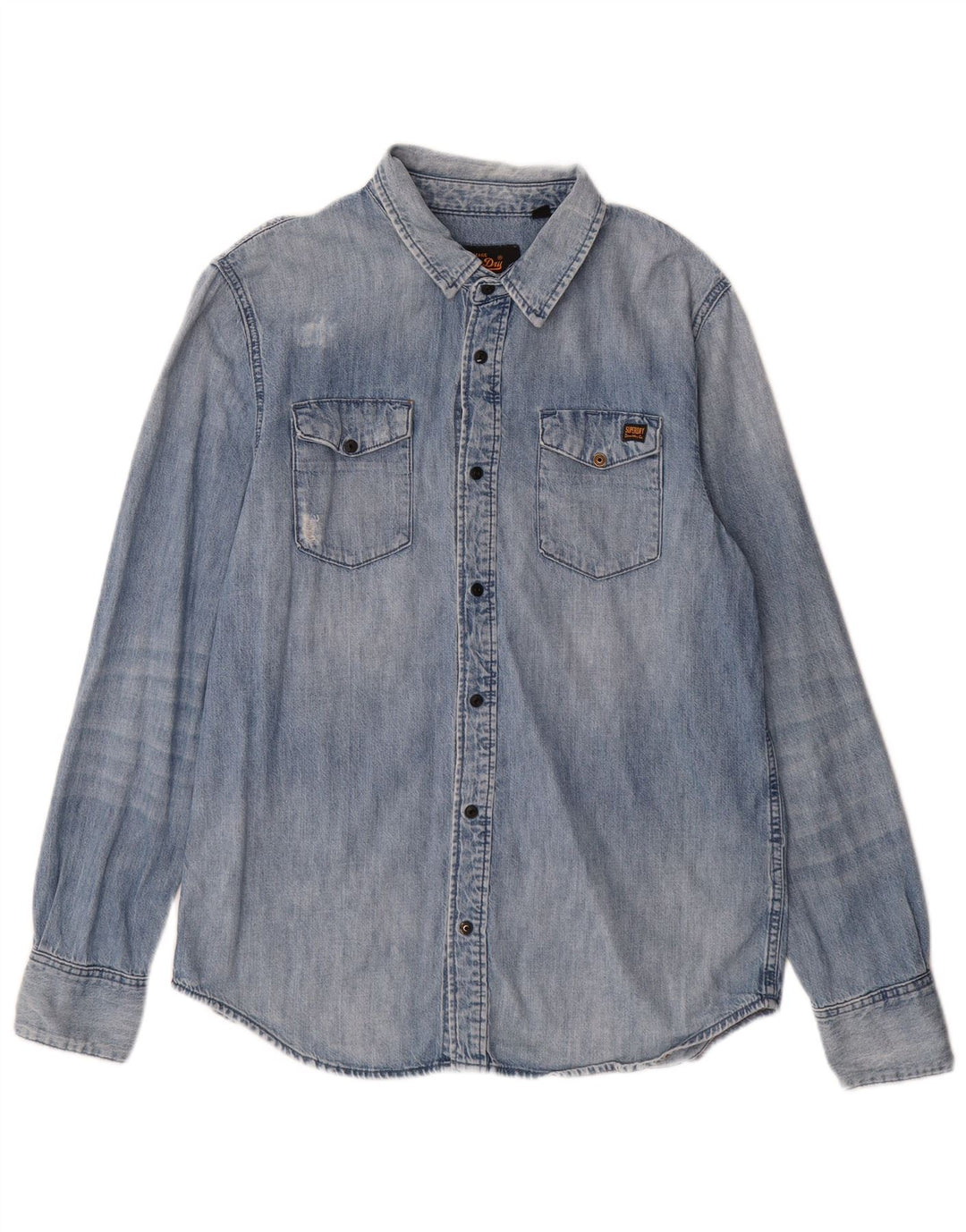 Superdry Camisa Vaquera XL Algodón Azul Hombre