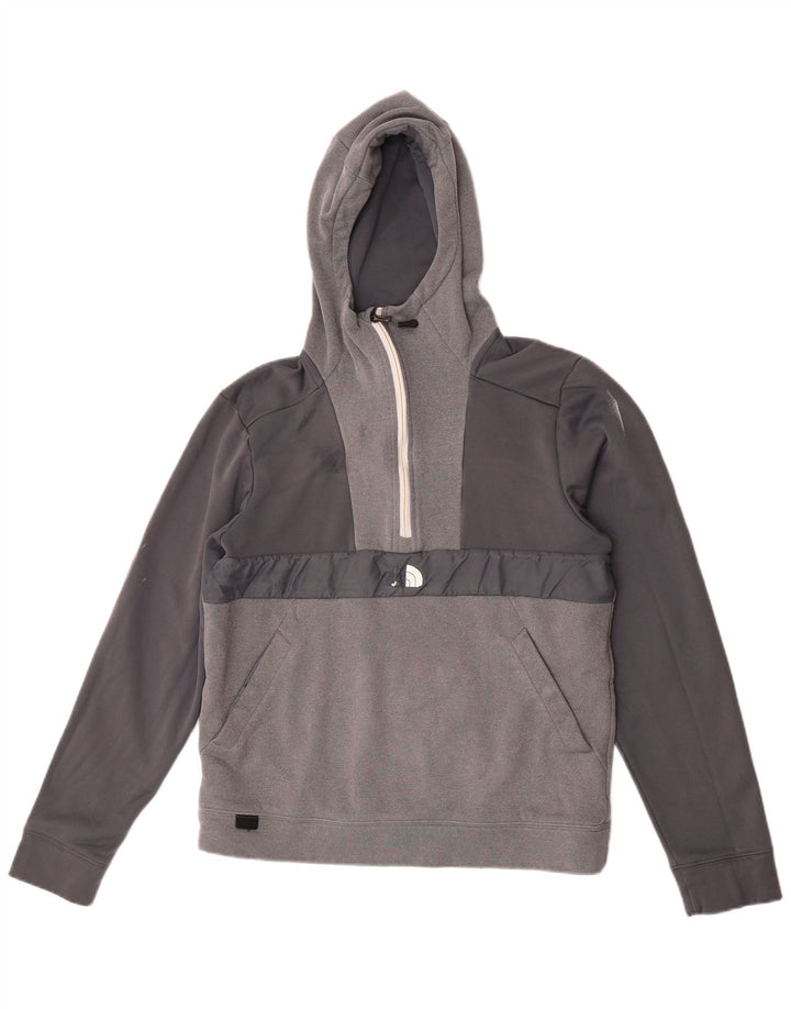 The North Face Jersey con capucha y cuello con cremallera para hombre Poliéster gris medio