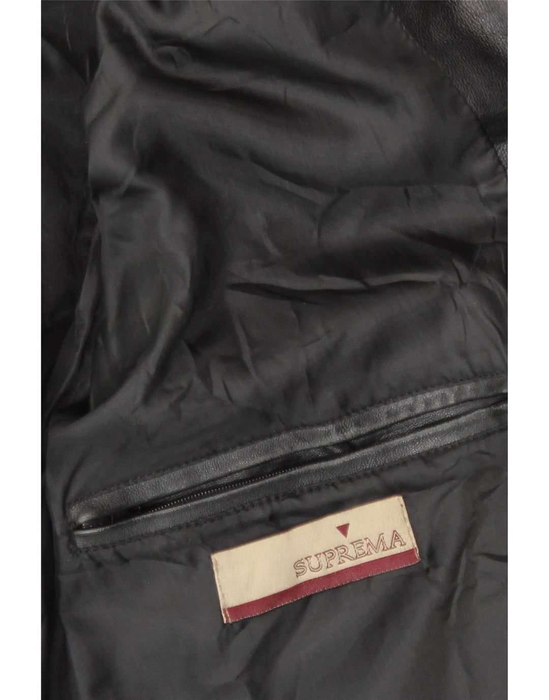 Suprema Chaqueta de cuero para hombre UK 38 Medium Black