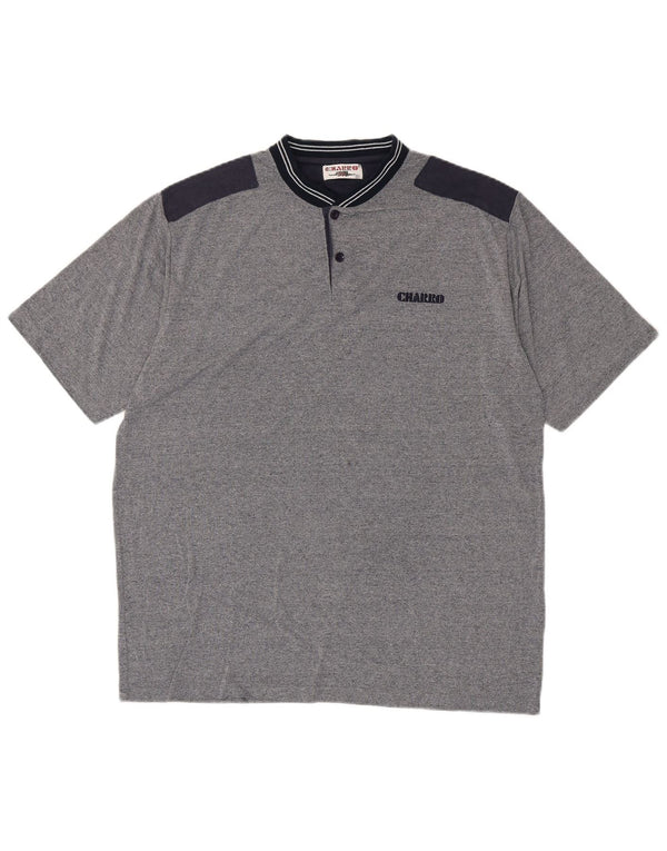Charro Polo Hombre IT 54 XL Gris Colorblock Algodón
