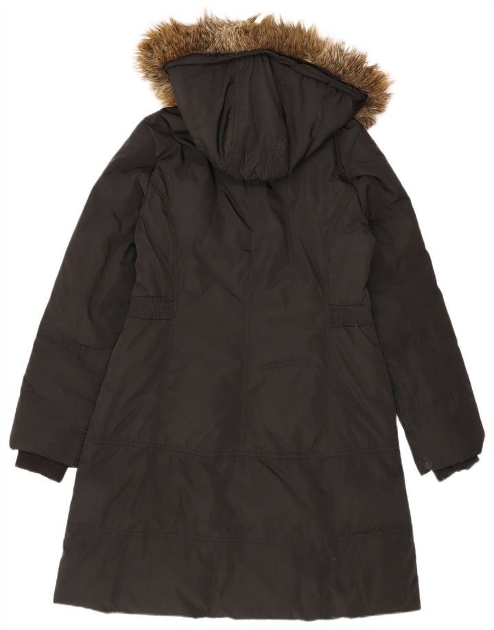 Monsoon Abrigo acolchado con capucha para mujer UK 44 Poliéster negro mediano