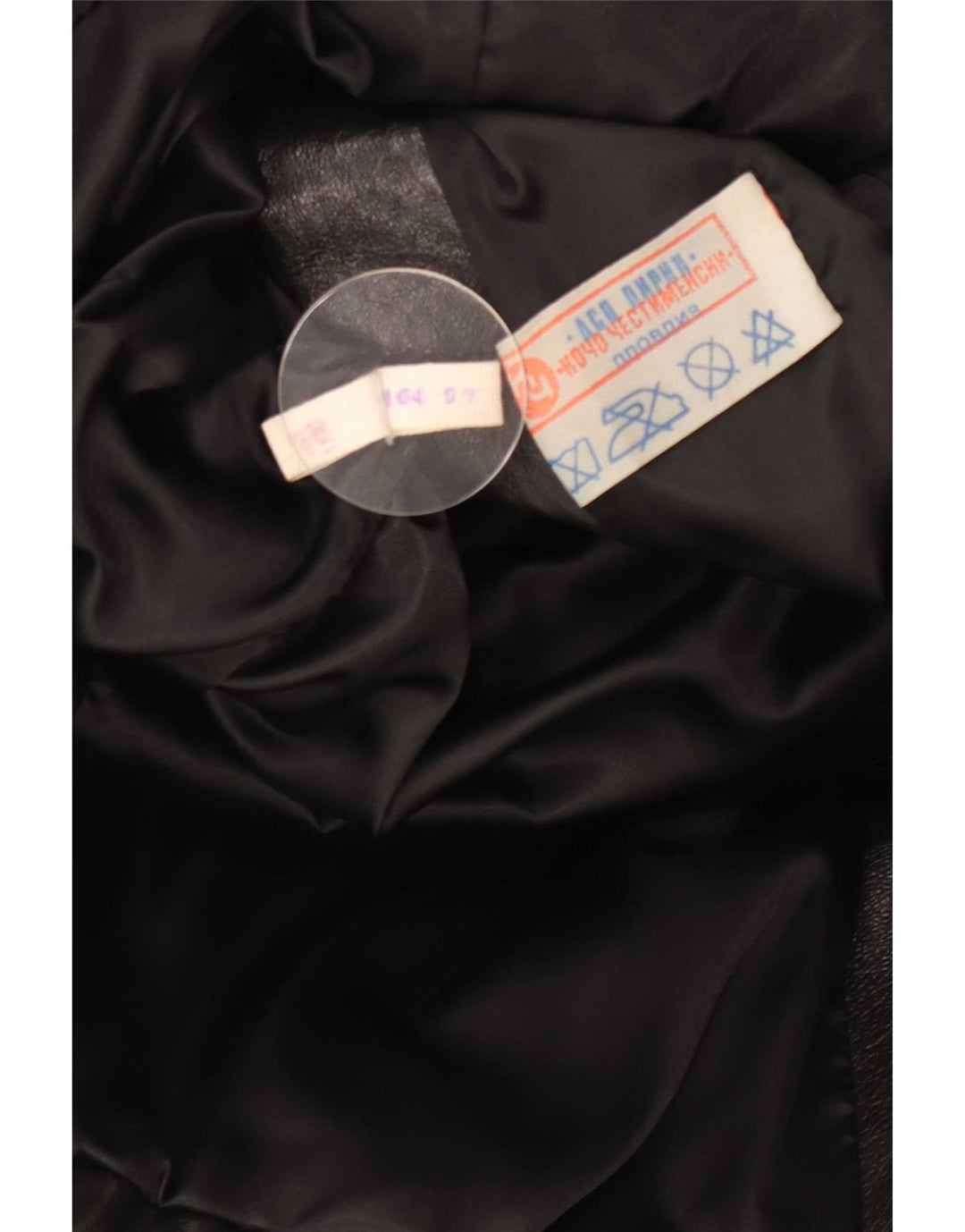 Vintage mujer chaqueta de cuero Reino Unido 10 pequeño negro