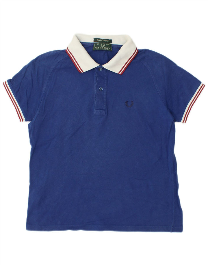 FRED PERRY Polo para hombre pequeño algodón azul