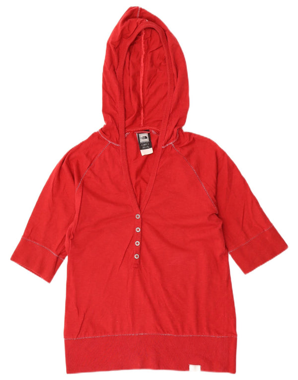 The North Face Camiseta con capucha para mujer UK 6 XS Algodón rojo