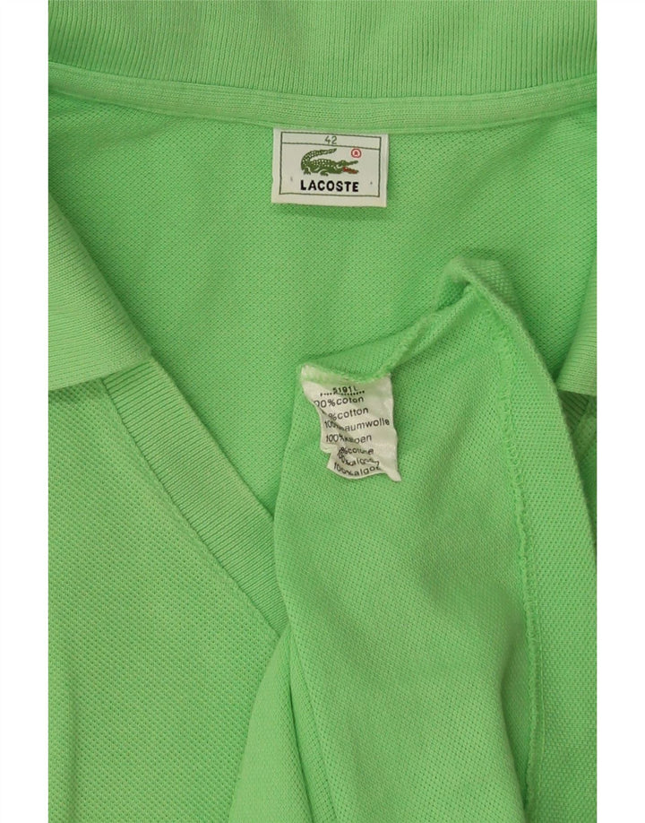 Polo Lacoste Mujer Sin Mangas Talla 42 Grande Algodón Verde