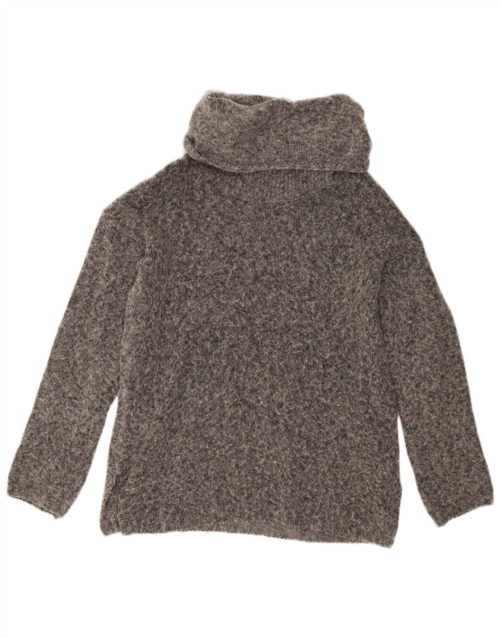 Marks & Spencer Suéter tipo jersey con cuello vuelto para mujer Reino Unido 44 Gris medio moteado