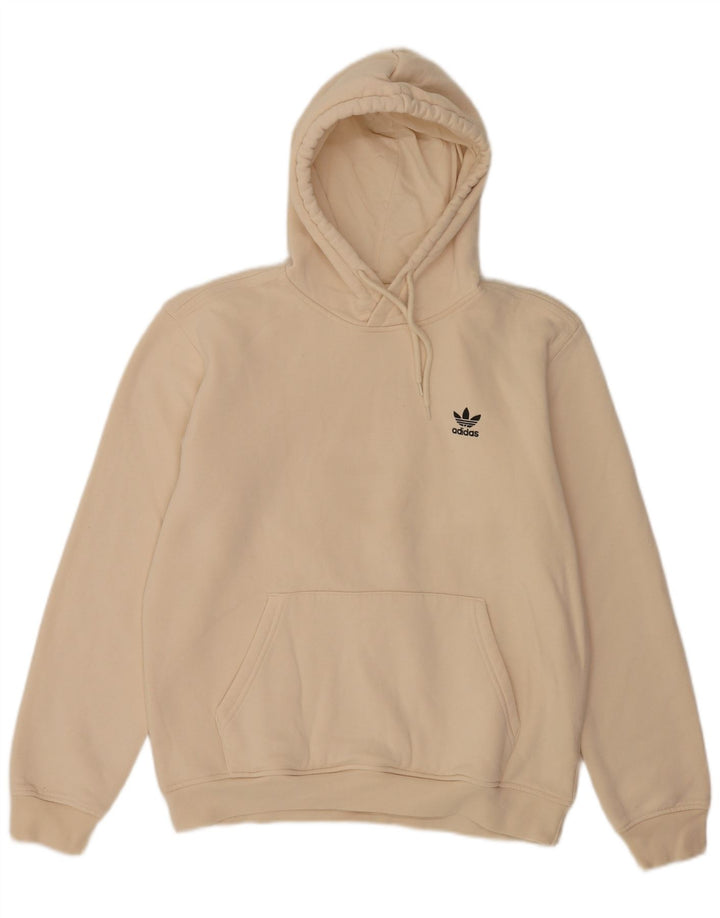 Adidas Hombre Sudadera Con Capucha Jumper Algodón Beige Medio