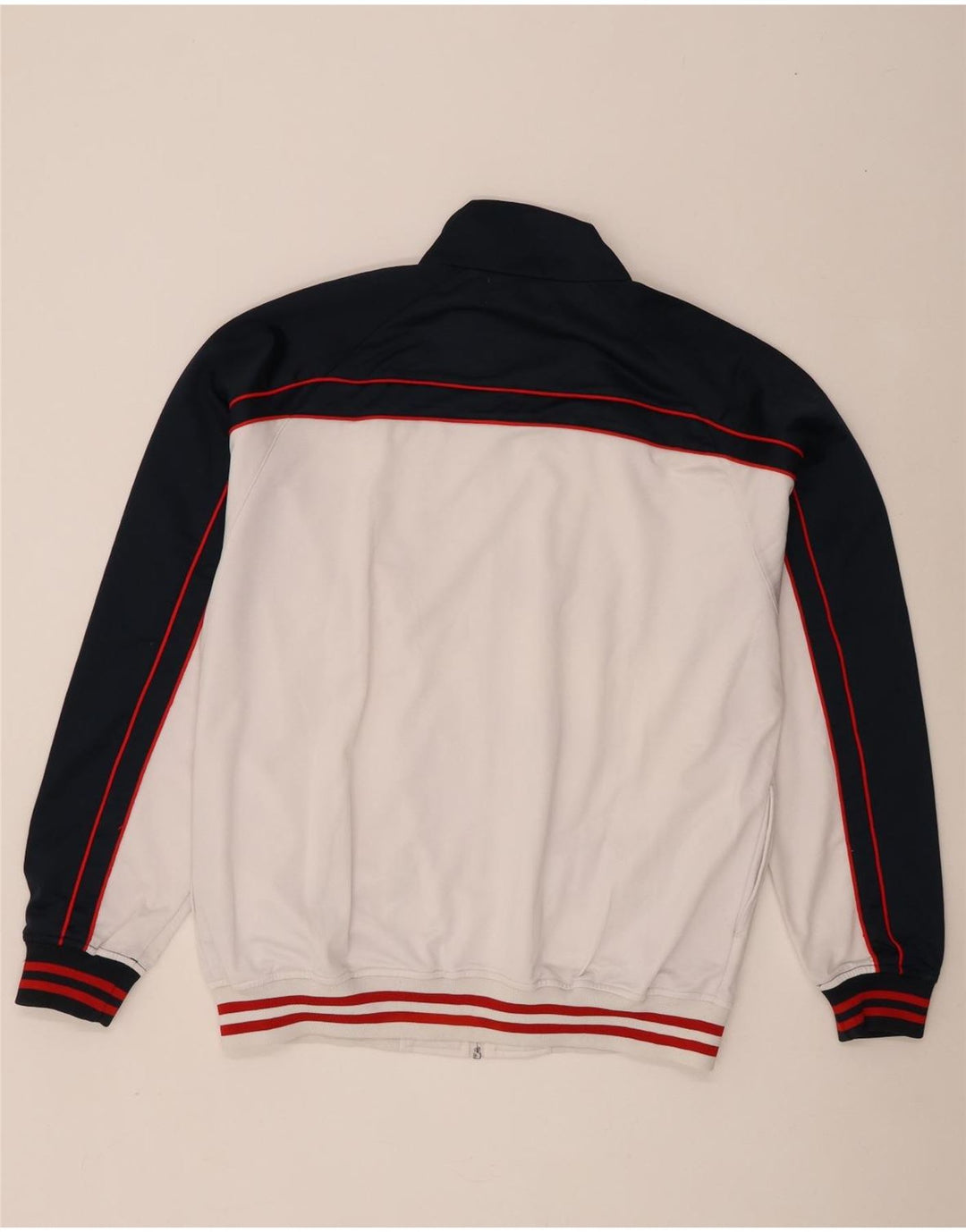 Kappa Hombre Chándal Top Chaqueta 2XL Blanco Colorblock Poliéster