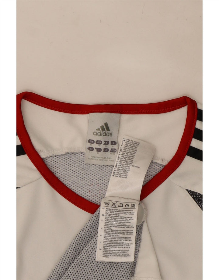 Adidas Hombre Climacool Camiseta Top Medio Blanco Colorblock Poliéster