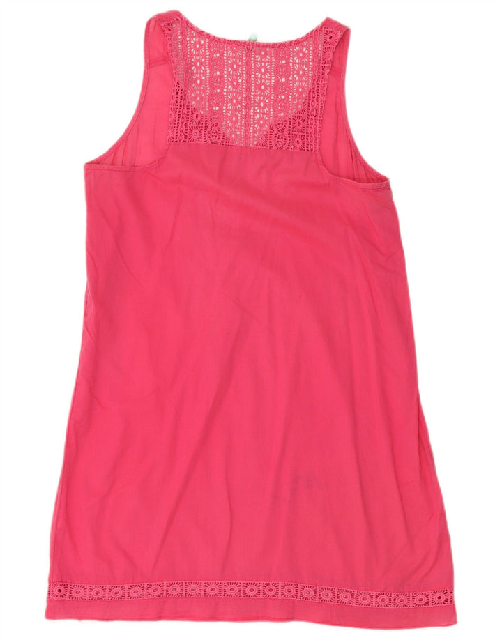 Benetton Vestido Recto Sin Mangas para Mujer UK 42 Rosa Mediano