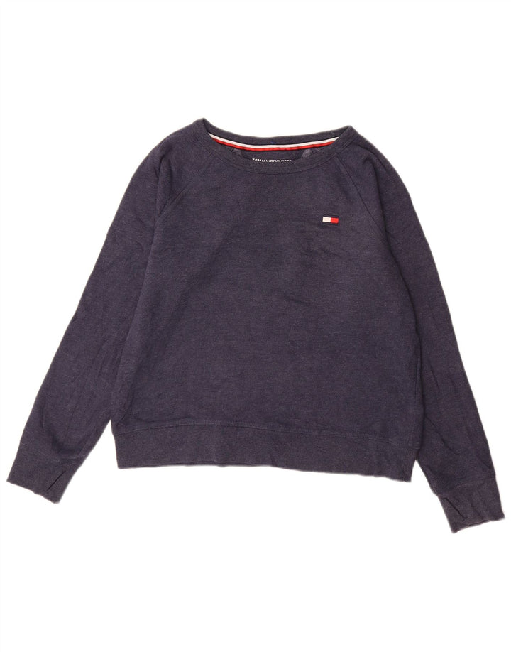 TOMMY HILFIGER Sudadera extragrande para mujer UK 10 Small Azul marino