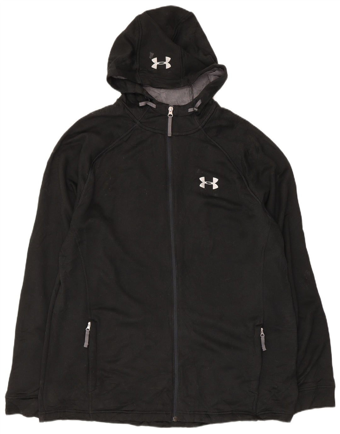 Under Armour Sudadera con capucha y cremallera para hombre XL Poliéster negro