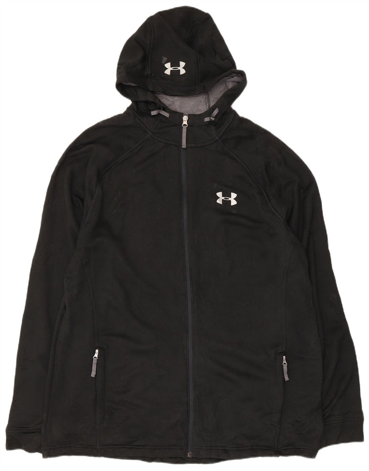Under Armour Sudadera con capucha y cremallera para hombre XL Poliéster negro