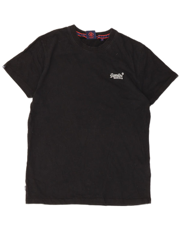 Superdry Camiseta para hombre Top Medium Black Cotton