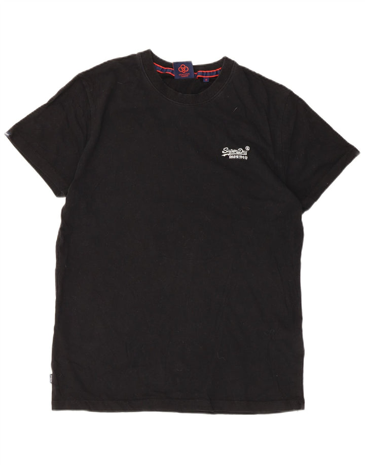 Superdry Camiseta para hombre Top Medium Black Cotton