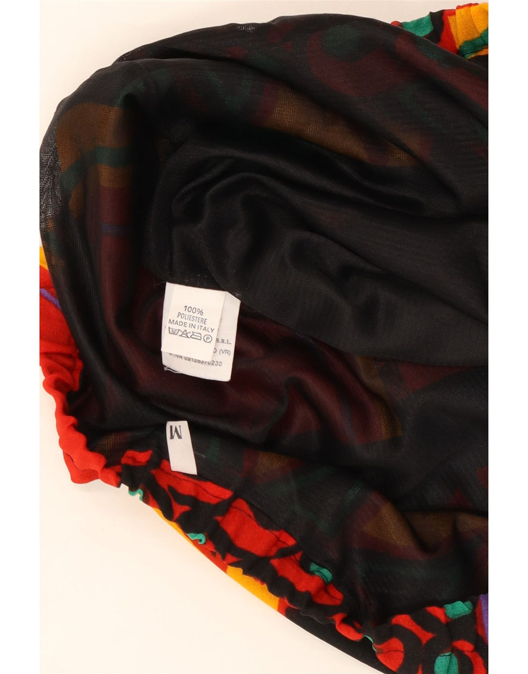 Falda plisada vintage para mujer mediana W30 poliéster geométrico multicolor
