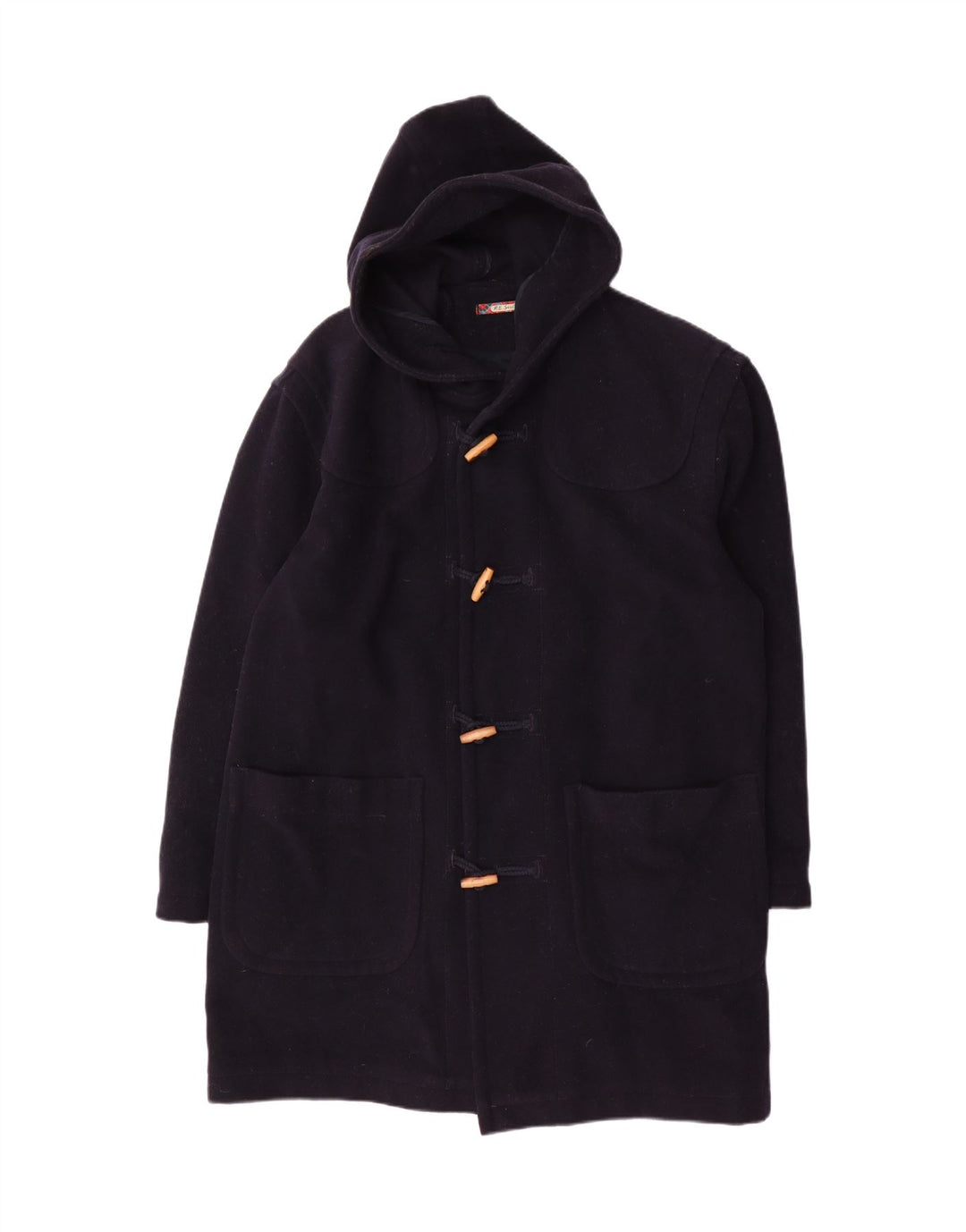 Sisley Trenca con capucha y elegancia relajada para hombre UK 36 Small Lana azul marino