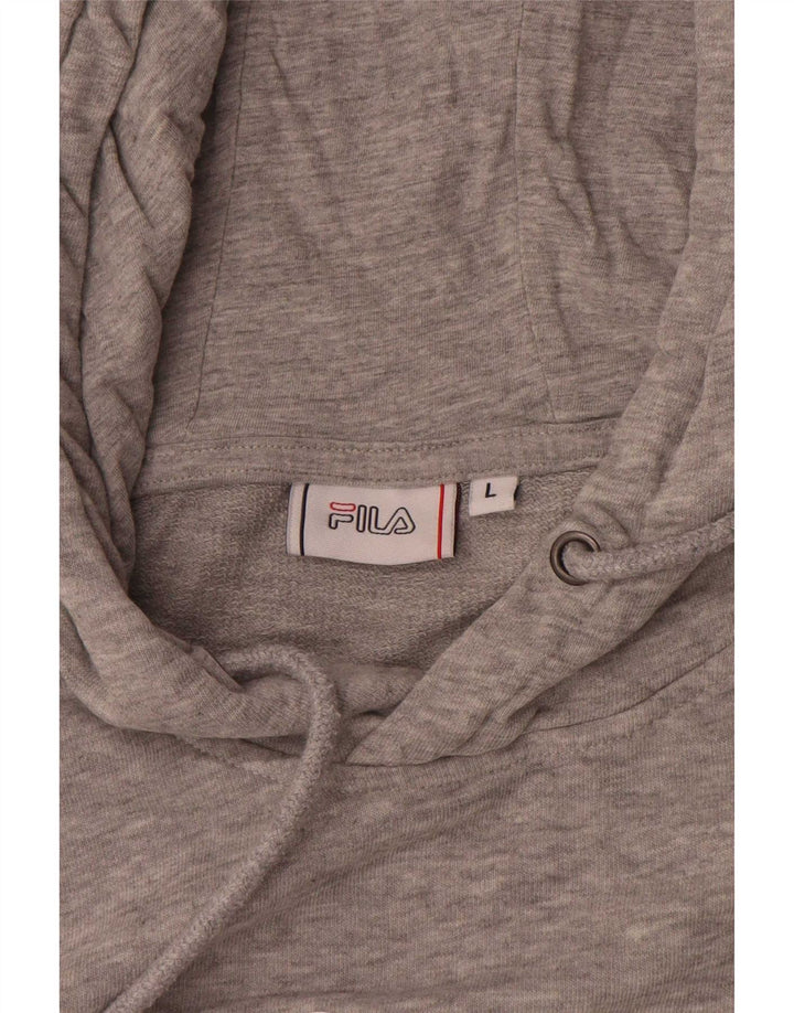 Fila Hombre Graphic Sudadera Con Capucha Jumper Grande Gris Moteado
