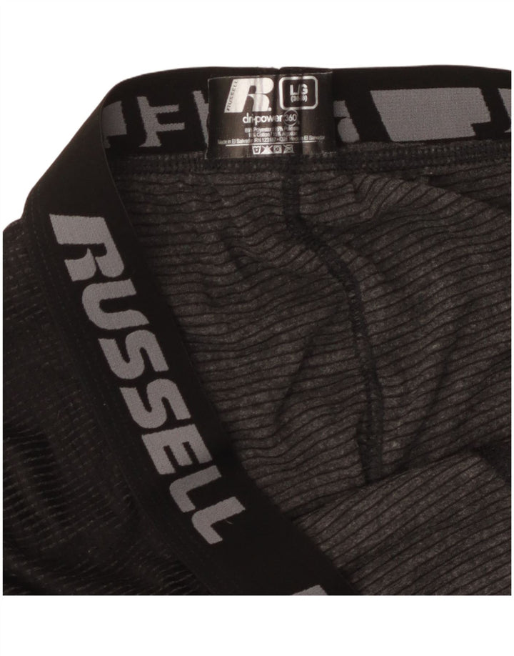 Russell Athletic Leggings gráficos para hombre poliéster negro grande