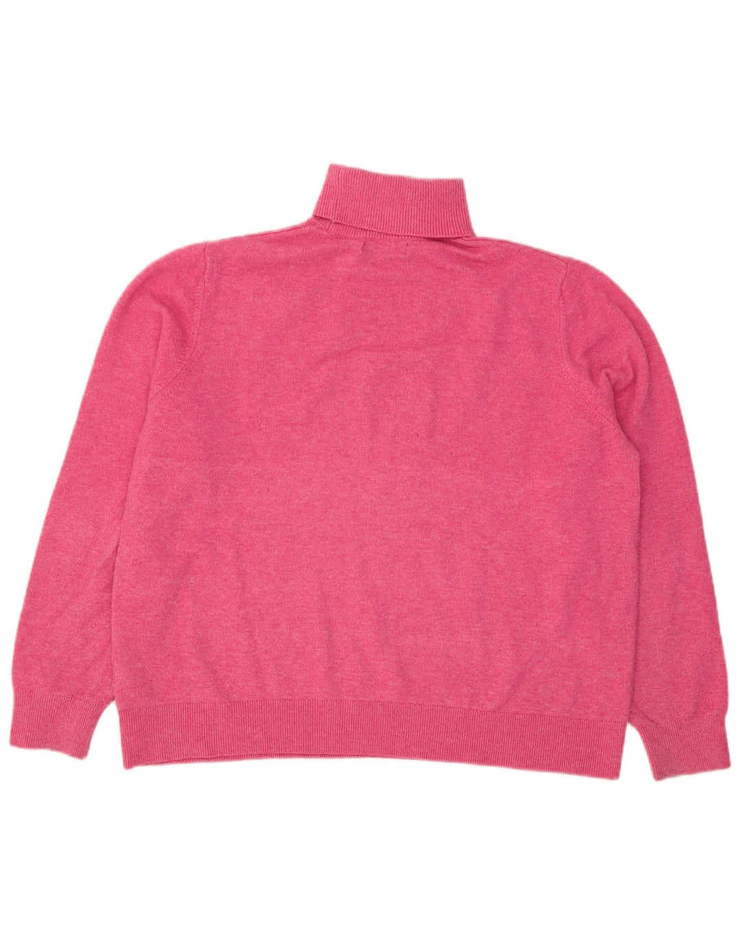 Marks & Spencer Jersey extragrande con cuello vuelto para mujer, talla 40, talla grande, color rosa