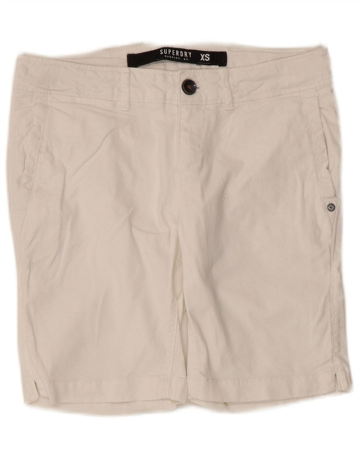 Shorts Chinos Superdry Mujer XS W30 Algodón Blanco