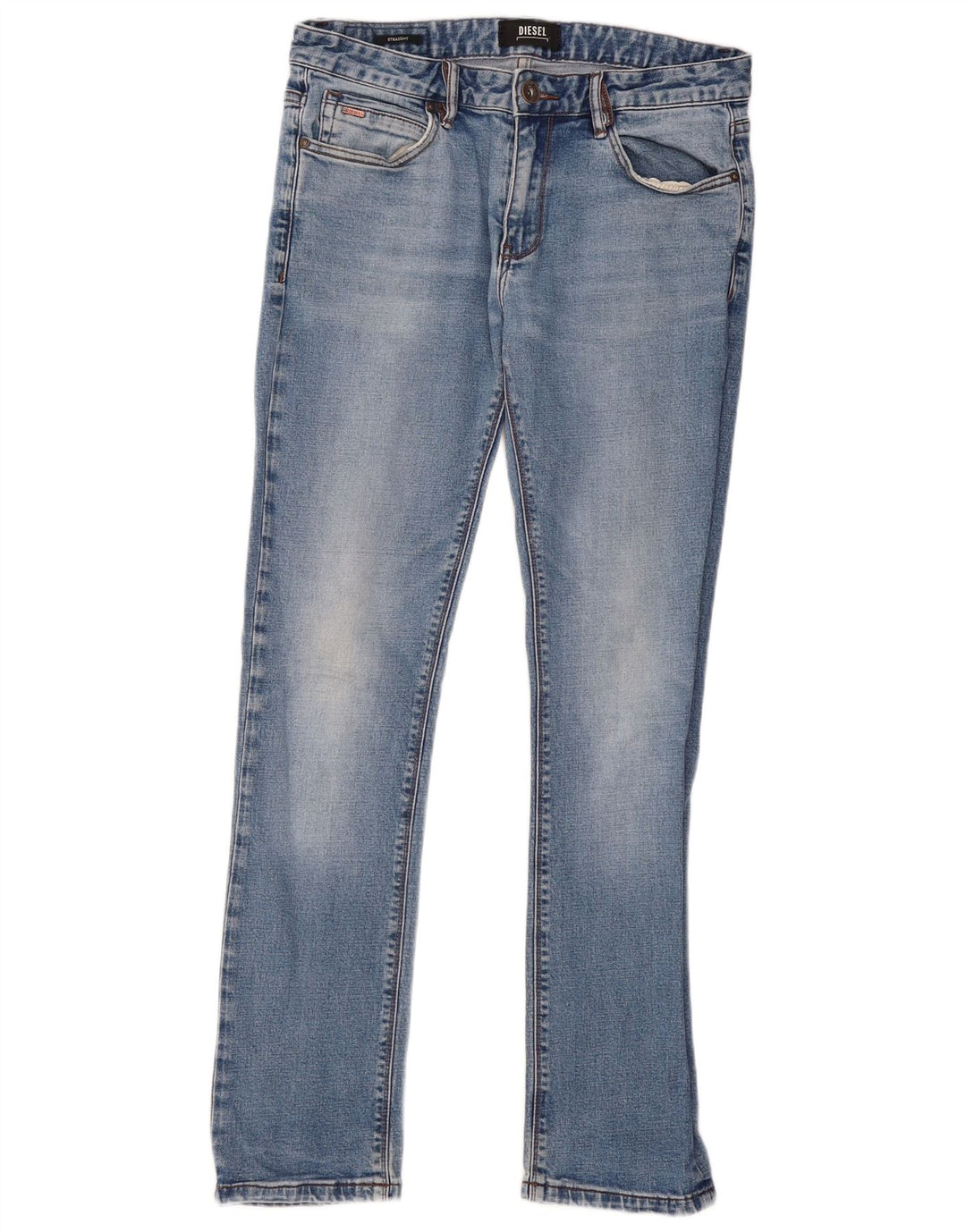 Diesel Vaqueros Rectos Hombre W32 L32 Algodón Azul