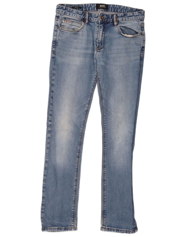 Diesel Vaqueros Rectos Hombre W32 L32 Algodón Azul