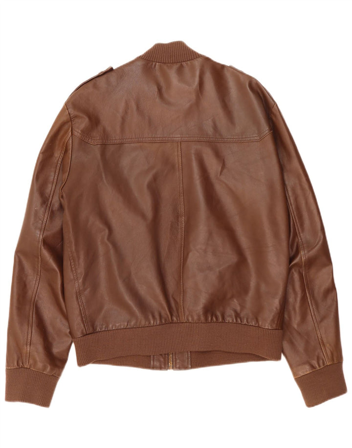 Conbipel Chaqueta de cuero para hombre IT 52 Cuero marrón grande