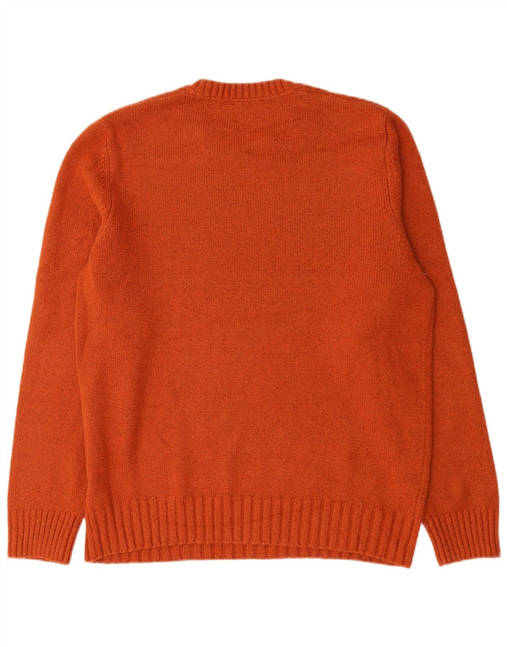 John Lewis - Jersey de cuello redondo para hombre, talla grande, algodón naranja