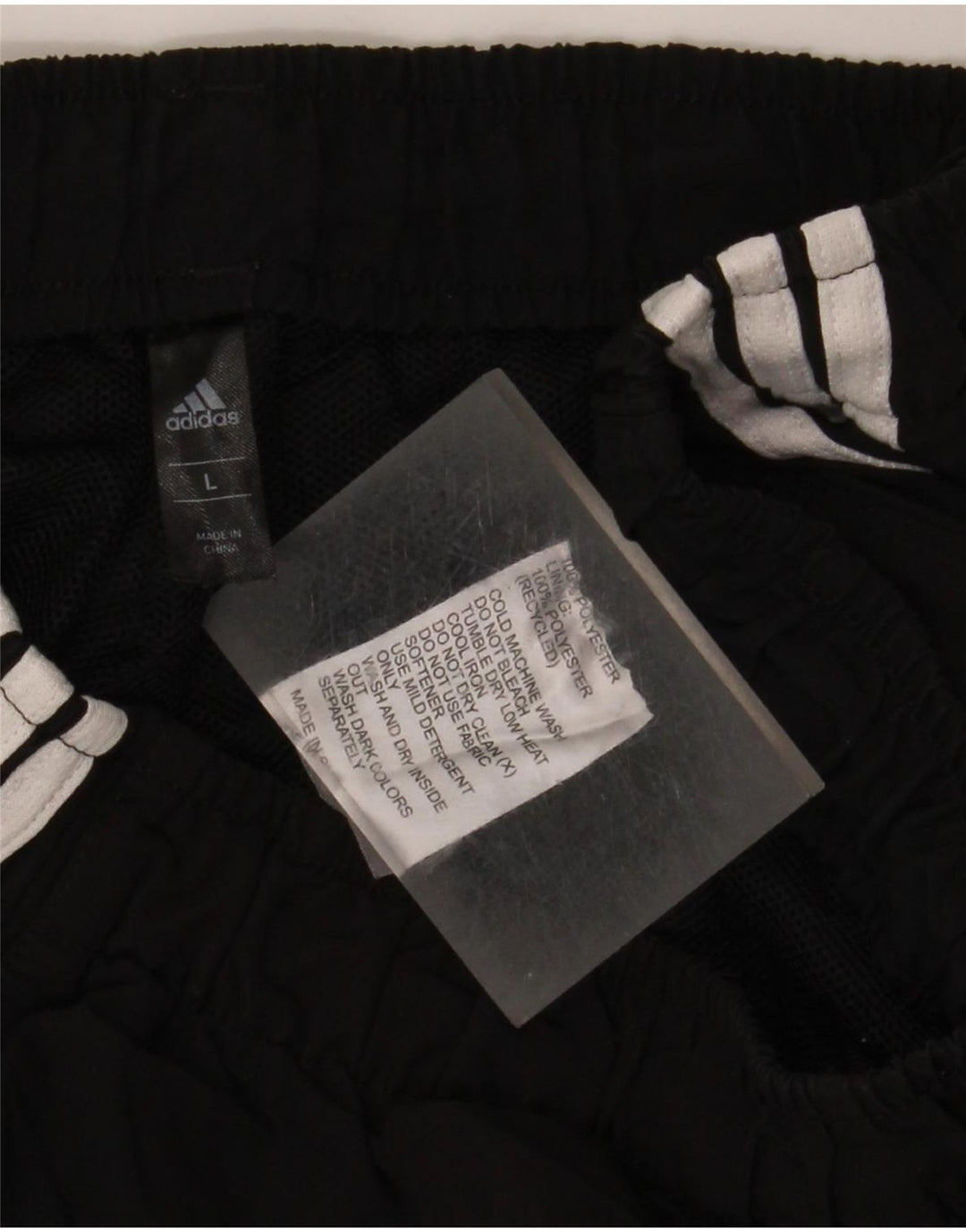 Adidas - Pantalones cortos deportivos para hombre, talla grande, poliéster negro