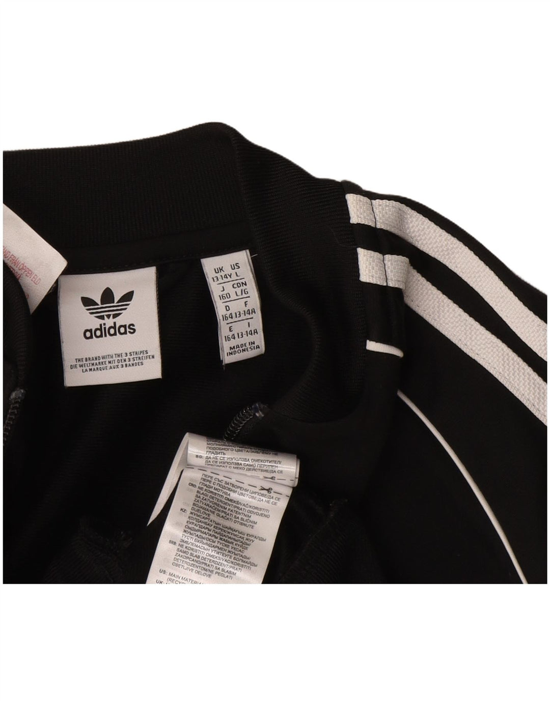 ADIDAS Chaqueta Chándal Niño 13-14 Años Negro Poliéster