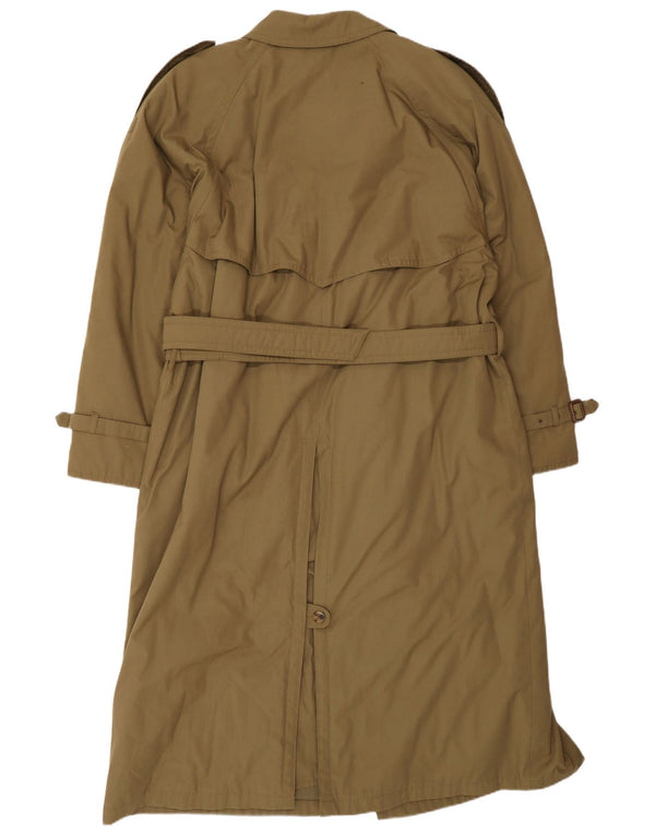 Gabardina vintage para hombre IT 48 Poliéster caqui medio clásico