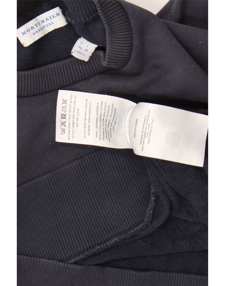 North Sails Hombre Sudadera Gráfica Jumper Medium Azul Marino Algodón