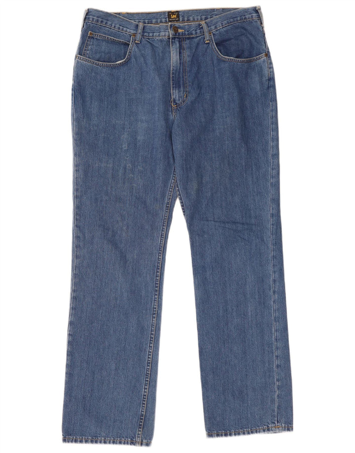 Lee Vaqueros Rectos Brooklyn Para Hombre W38 L32 Algodón Azul
