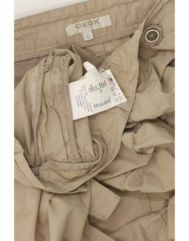 Falda Mini Recta Mujer Geox IT 42 Medium W30 Algodón Beige