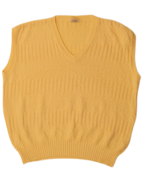 Angelo Litrico Camiseta sin mangas para hombre IT 52/54 Large Amarillo Algodón